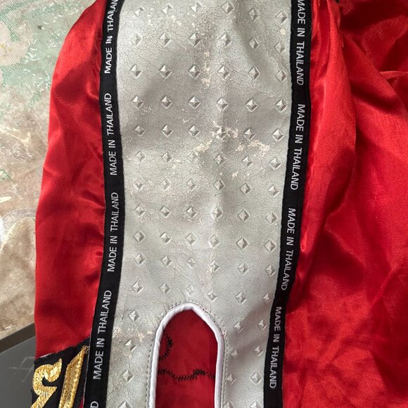 Lumpini Red Gray Muay Thai Shorts Size XL - Picture 6 of 6